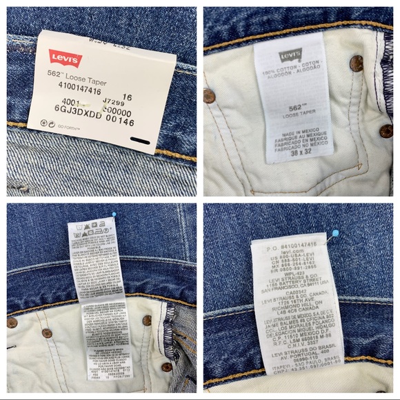 Levi’s 562 Loose Fit Tapered Ankle Button Fly Red Tab - Picture 13 of 15